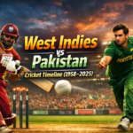 Pakistan National Cricket Team vs West Indies Cricket Team Timeline