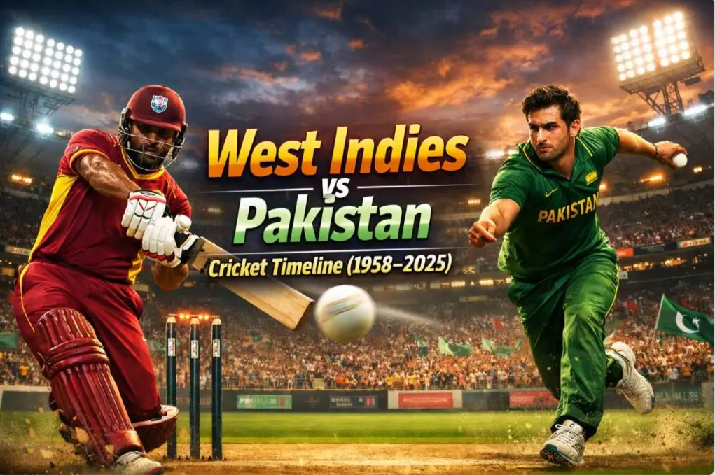 Pakistan National Cricket Team vs West Indies Cricket Team Timeline