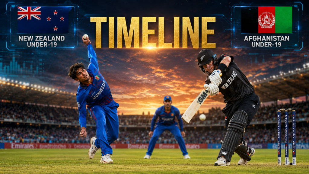 New Zealand National Under-19 Cricket Team Vs Afghanistan National Under-19 Cricket Team Timeline