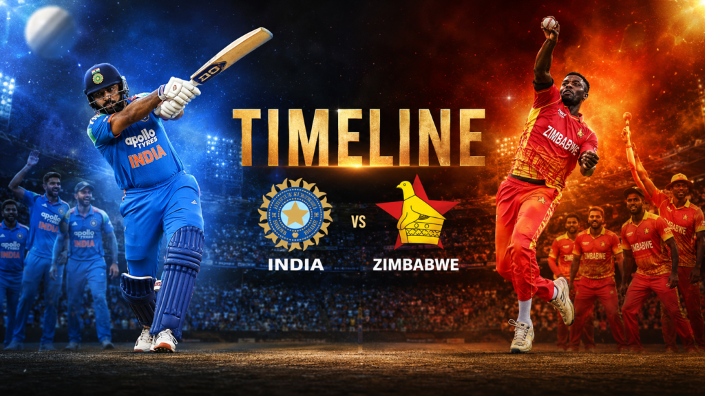 India National Cricket Team Vs Zimbabwe National Cricket Team Timeline