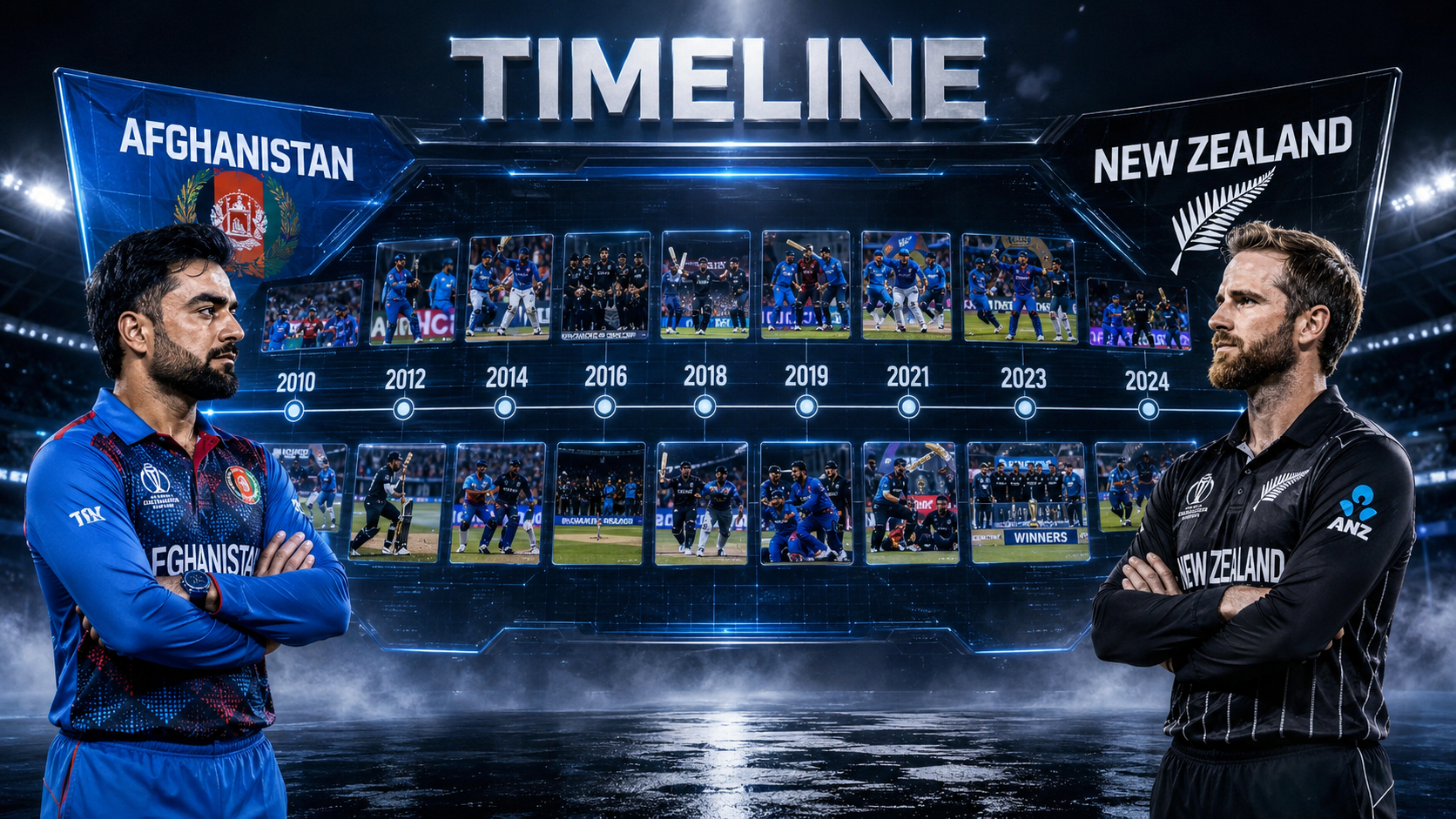 Afghanistan National Cricket Team Vs New Zealand National Cricket Team Timeline