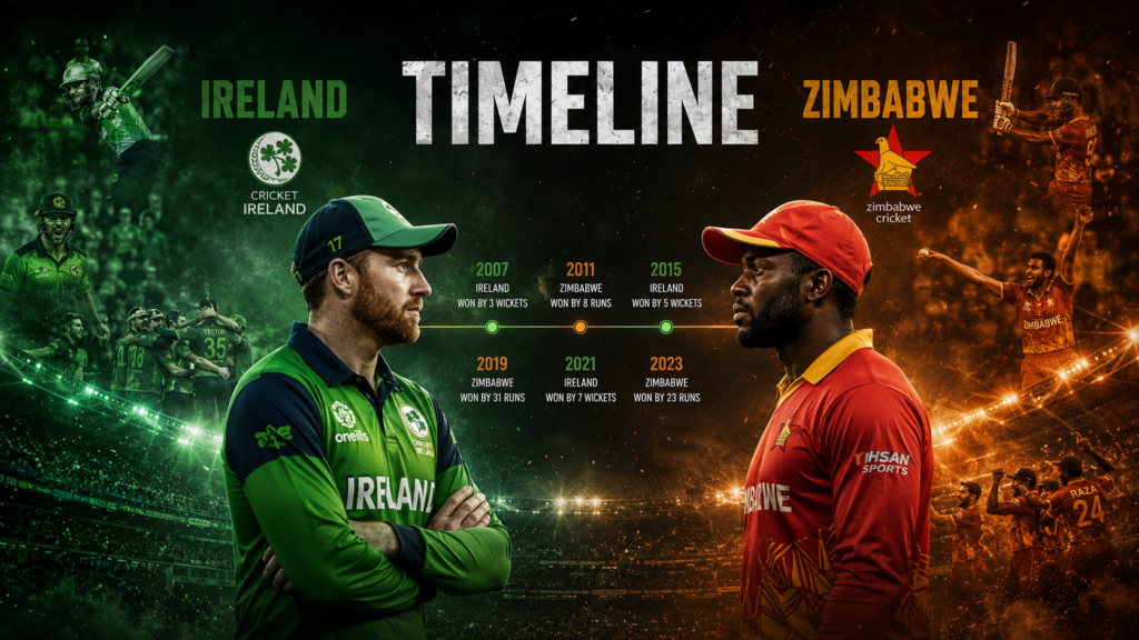 Ireland Cricket Team Vs Zimbabwe National Cricket Team Timeline